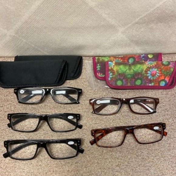 Reading Glasses, new,  +6.00 in strength, plus cases. - Picture 1 of 16